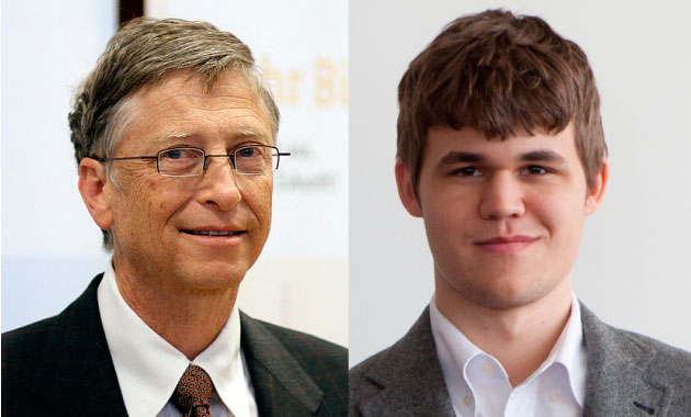 Ajedrez Magnus Carlsen contra Bill Gates