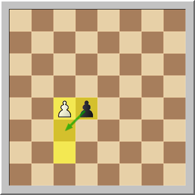 Movimiento captura de peón al paso en el ajedrez