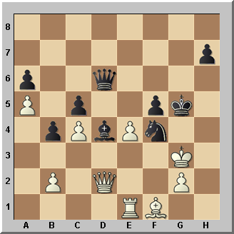 Problemas de ajedrez, Topalov, que tenía 30 segundos para realizar cinco jugada
