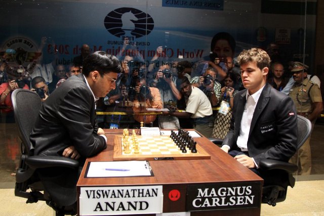 <br />
Segunda ronda mundial de ajedrez 2013 Carlsen-Anand